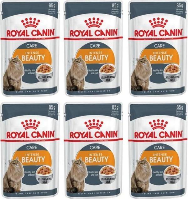 Royal Canin Intense Beauty Jel İçinde Yetişkin Kedi Konservesi 85gr 6 Adet - Image 1