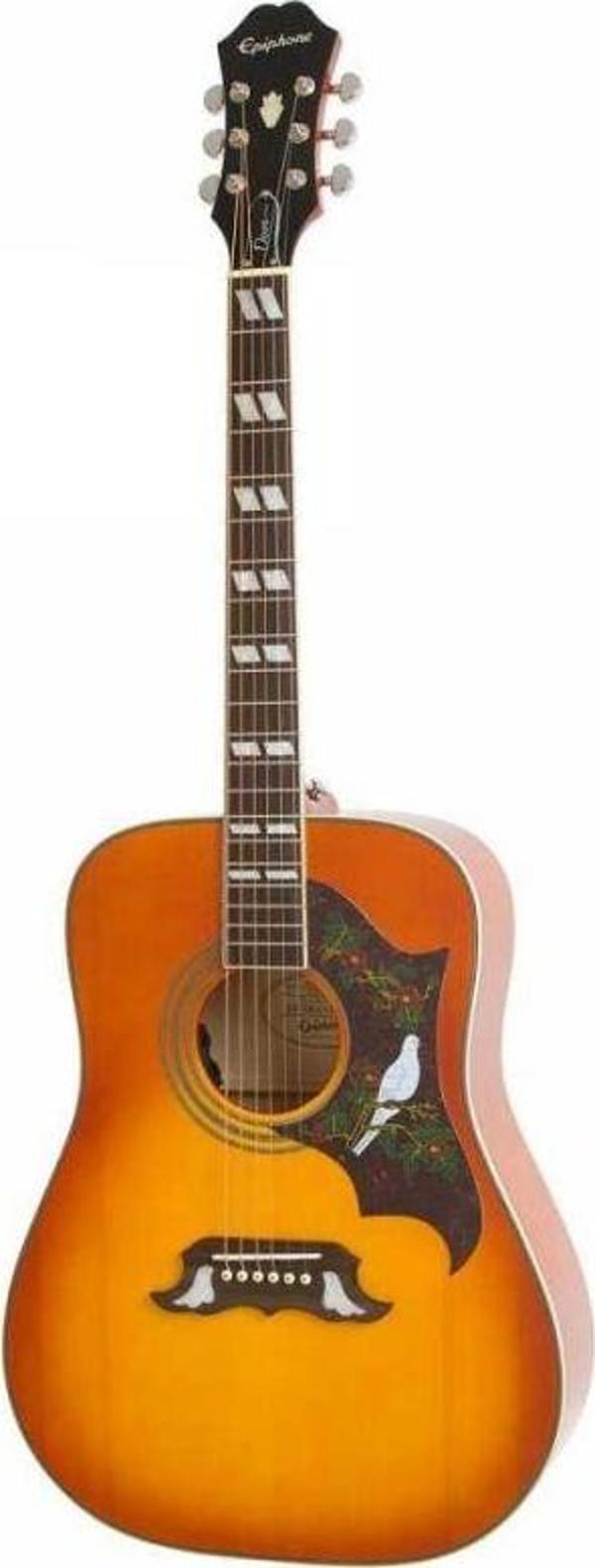 Epiphone Dove Studio - Solid Top Fishman Sonitone Elektro Akustik Gitar (Violin Burst) - Image 1