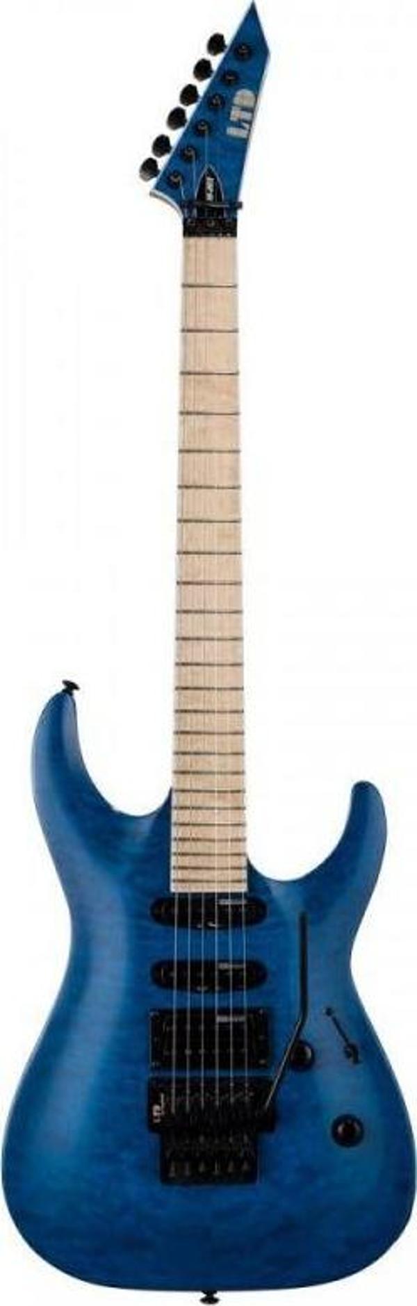 ESP LTD MH-203QM See Thru Blue Elektro Gitar - Image 1