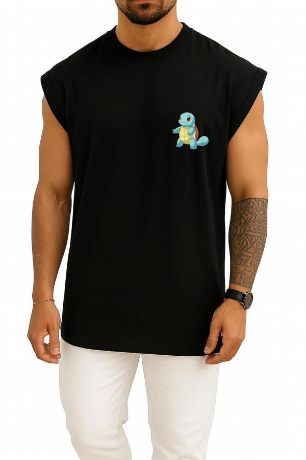 Oversize Squirtle Cep Baskılı Atlet - Image 1