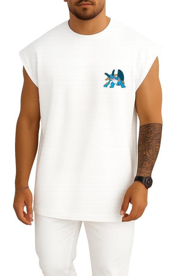 Oversize Swampert Cep Baskılı Atlet - Image 1