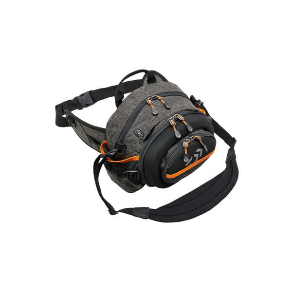 DAIWA BALIKÇI ÇANTASI GRİ TURUNCU BEL VE OMUZ ASKILI 30*22*18 Standart-Standart - Image 1