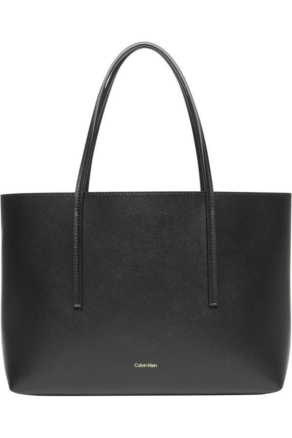 Calvin Klein Foil Logo Small Tote Siyah Kadın Çanta - Image 1