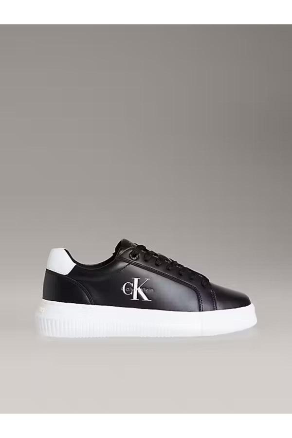 Calvin Klein Logolu Deri Sneaker Ayakkabı Yw0Yw018720Gm Ayakkabı Yw0Yw01872 0Gm - Image 1