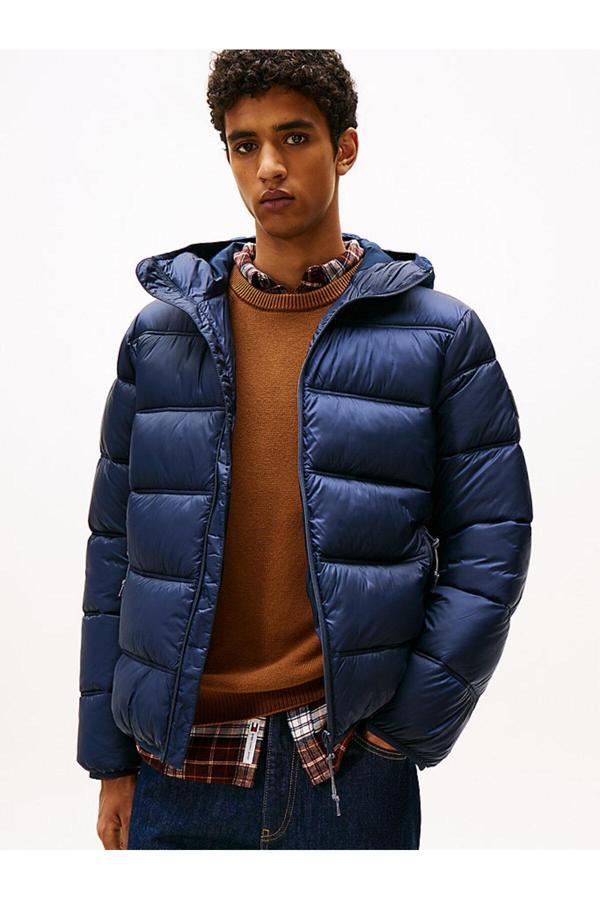Tommy Hilfiger Erkek Kapüşonlu Şişme Mont - Lacivert - Image 1