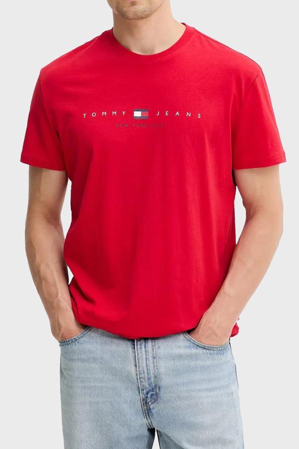 Tommy Jeans % 100 Pamuk Regular Fit Bisiklet Yaka Logolu T Shirt Erkek T Shirt Dm0Dm21911 Xle - Image 1