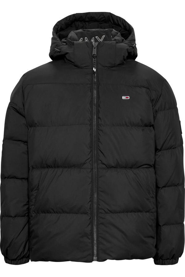 Tommy Hilfiger Erkek Marka Logolu Full Fermuarlı Kapüşonlu Günlük Kullanıma Uygun Siyah Mont Dm0Dm19 - Image 1