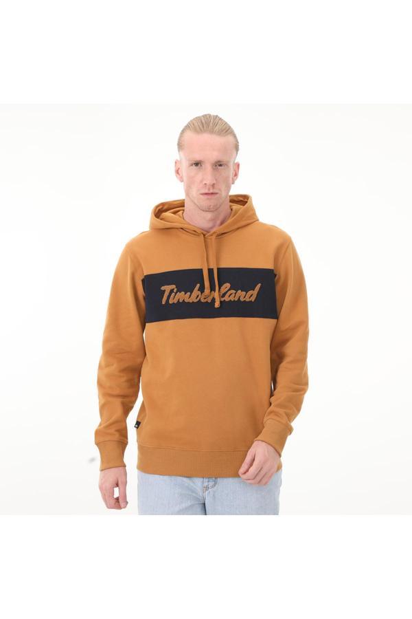 Timberland B0A6Fkmp471-R Timberland Ls Cursive Hoodie Sweatshirt Regular Erkek Sweatshirt Kahve - Image 1