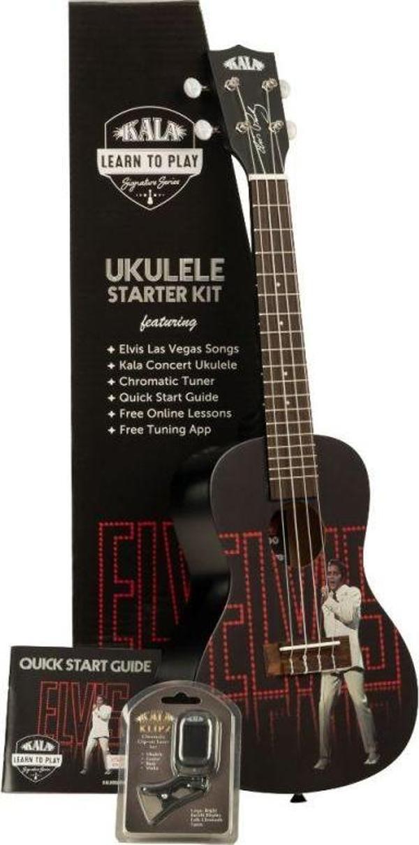 Kala Elvis Viva Las Vegas Concert Ukulele Eğitim Seti - Image 1