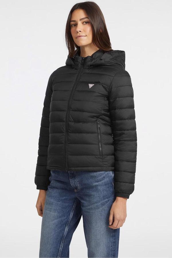 Guess Kadın Gj Hooded Puffer Şişme Mont - Siyah - Image 1