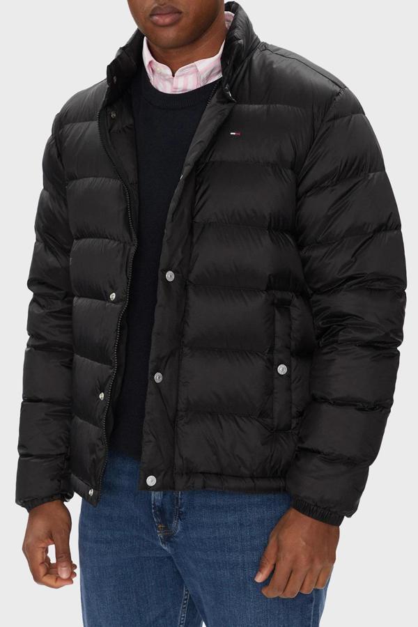 Tommy Jeans Regular Fit Dik Yaka Kapitoneli Logolu Mont Erkek Mont Dm0Dm21937 Bds - Image 1