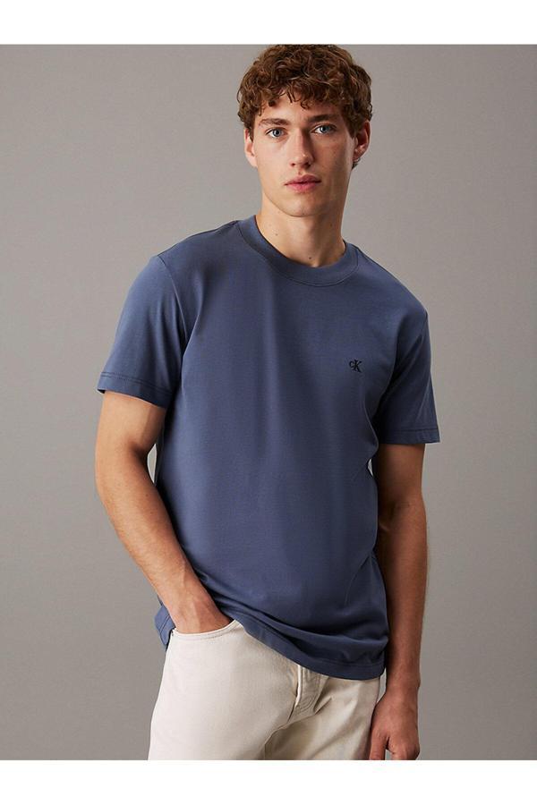 Calvin Klein Erkek Gri Kısa Kollu Tişört - Image 1