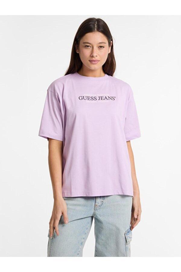 Guess Jeans Ss Cn Os American Kadın Oversize Fit T-Shirt - Image 1