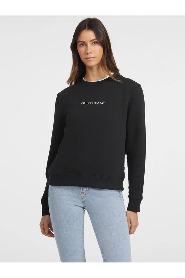 Guess Kadın Siyah Sweatshirt W4Yq10Kc811-Jblk - Image 1