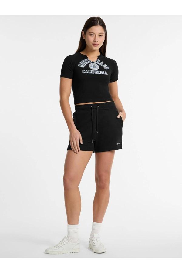 Guess Jeans Gj Reg Embro Shorts Kadın Siyah Şort W5Gd0Ok68I4-Jblk - Image 1
