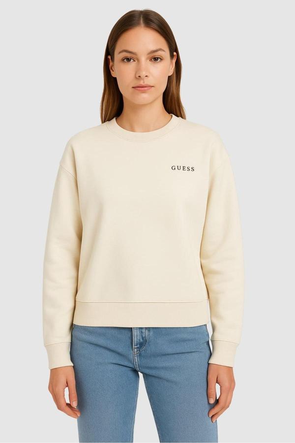 Guess Kadın Aurelia Aktif Sweatshirt - Beyaz - Image 1