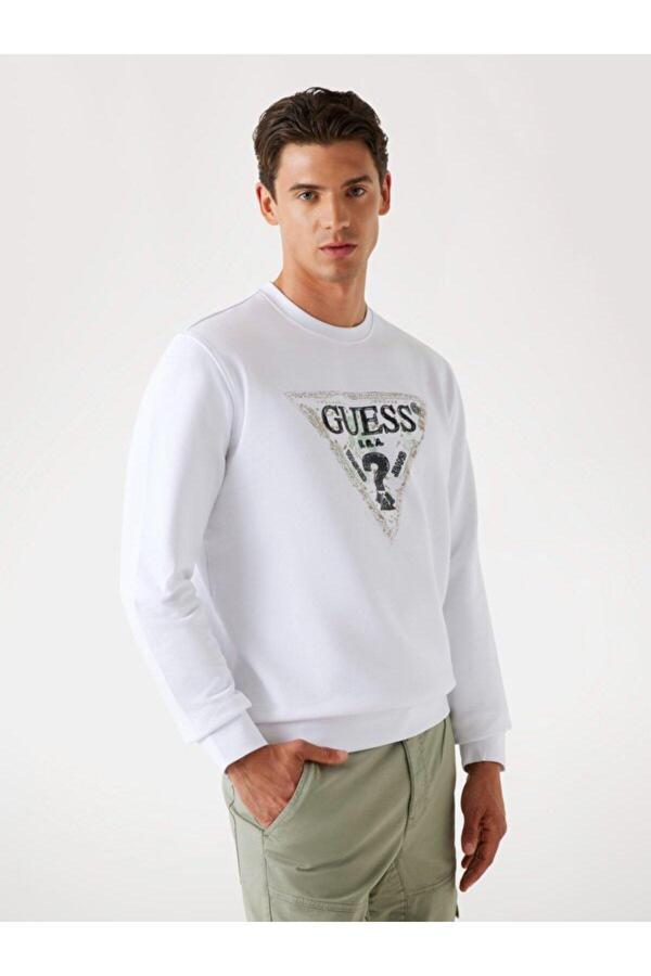 Guess Triangle Erkek Sweatshirt - Image 1