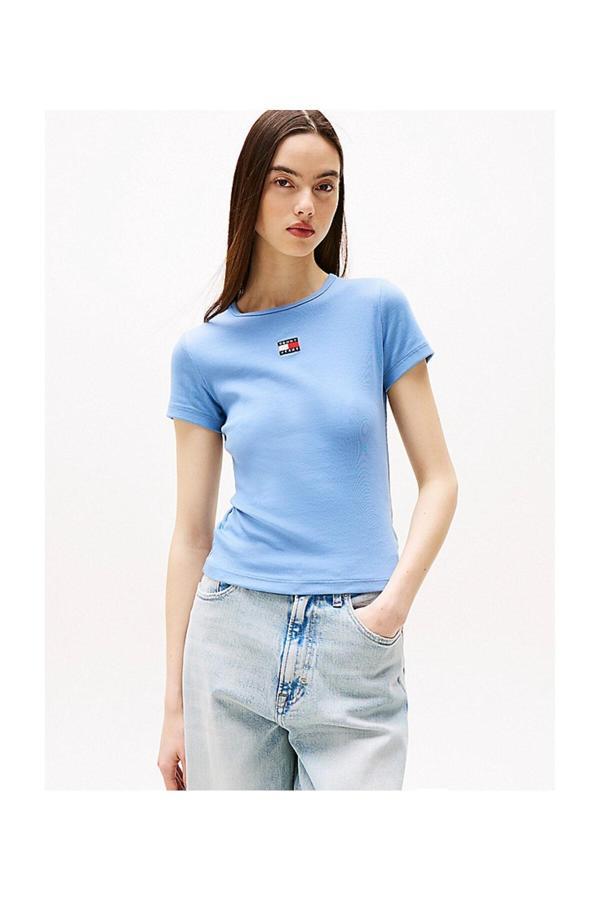 Tommy Hilfiger Tjw Slım Badge Rıb Tee - Image 1