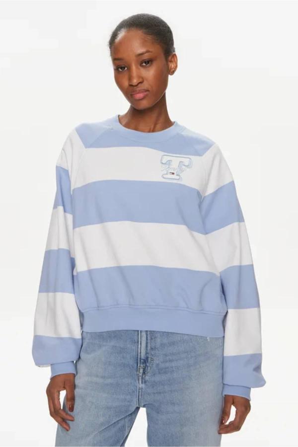 Tommy Jeans Letterman Kadın Sweatshirt-Dw0Dw17789 - Image 1