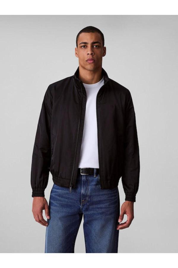 Calvin Klein Erkek Su İtici Rüzgar Geçirmez Kumaş Dik Yaka Uzun Kollu Siyah Ceket Lv04Rc516G-Ub1 - Image 1