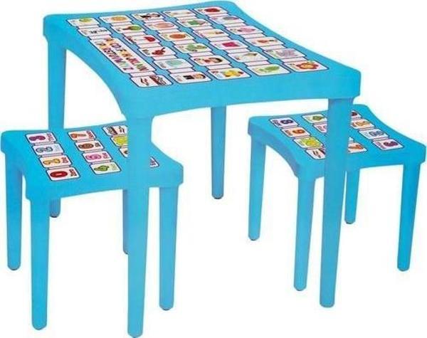 PİLSAN İKİ TABURELİ STORY MASA (MAVİ) - Image 1