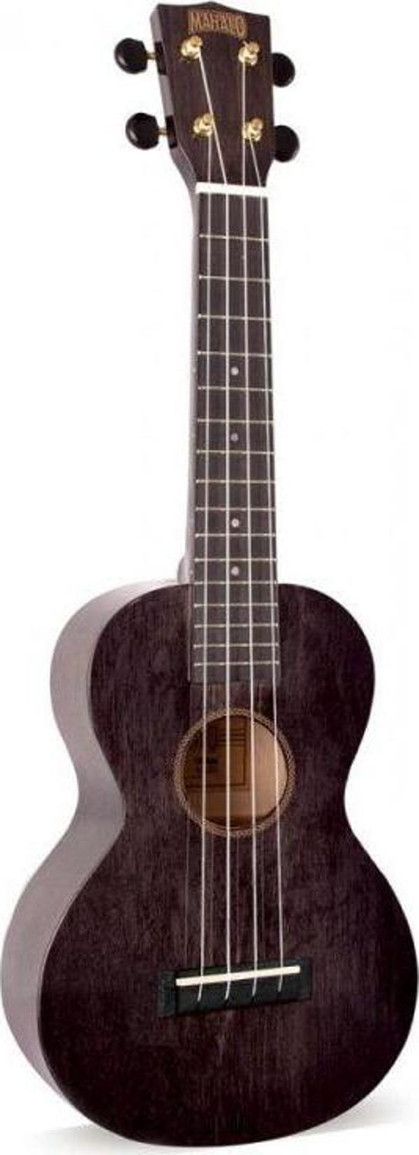 Mahalo Hano Series Concert Ukulele (Transparent Black) - Image 1