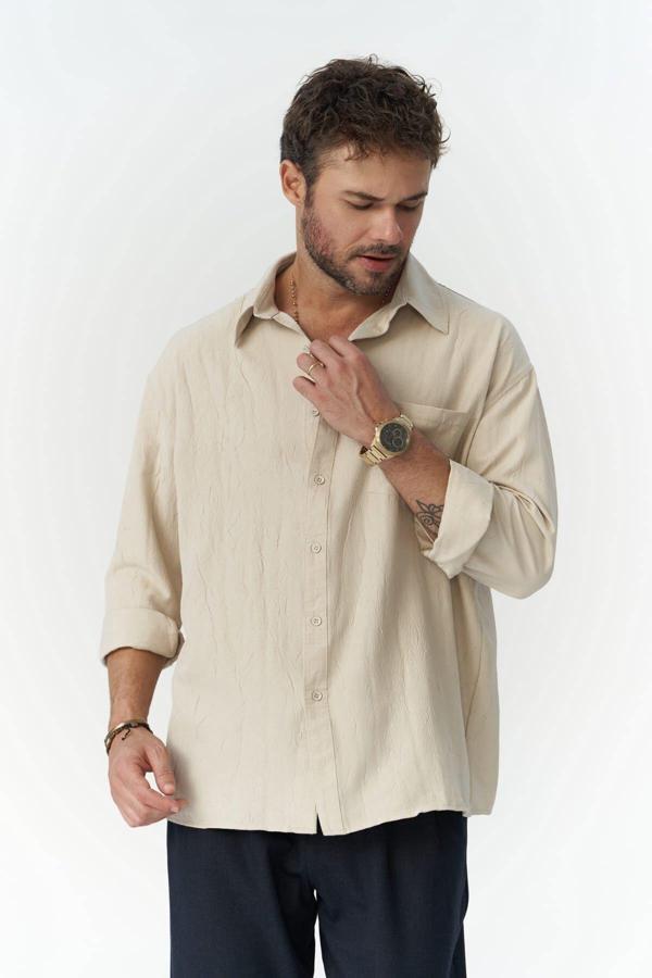 Juan Erkek Bej Gömlek - Image 1