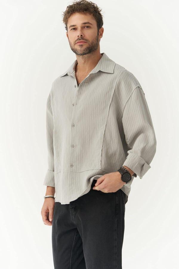 Dylan Gri Erkek Gömlek - Image 1
