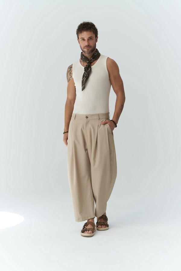 Hector Bej Geniş Paça Erkek Pantolon - Image 1