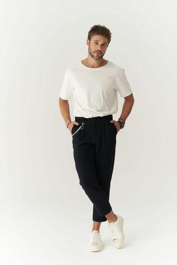 Myles Erkek Lacivert Pantolon - Image 1