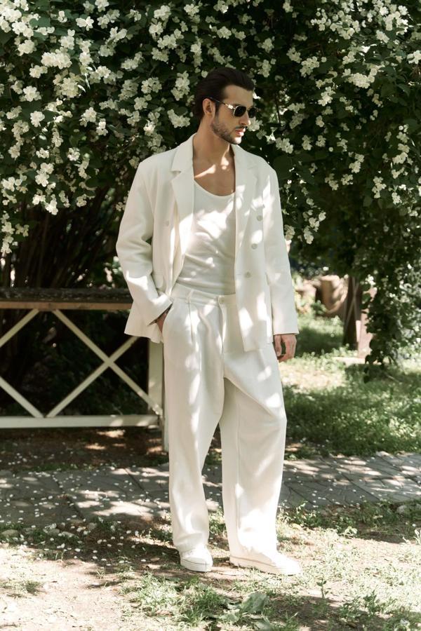 Ayyubay Pileli Ekru Erkek Pantolon - Image 1