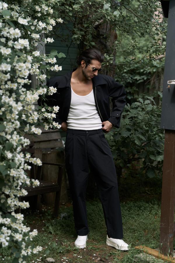 Sergio Düğmeli Siyah Erkek Pantolon - Image 1