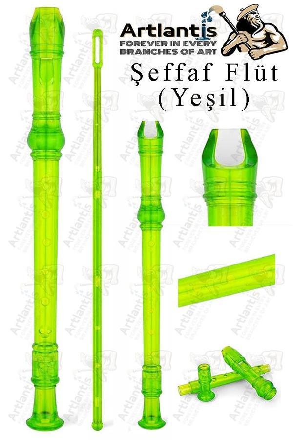 Şeffaf Flüt Blok 1 Adet Renkli Blok Fülüt Şeffaf Abs Plastik 3 Parça Kaliteli Net ve Yüksek Ses Kalitesi Fülüt - Image 1