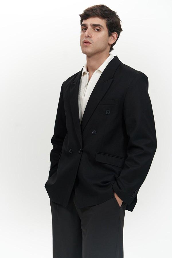 Brayden Siyah Erkek Blazer - Image 1