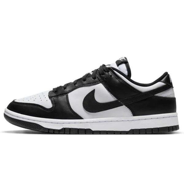 Nike Dunk Low Retro Panda Leather Mens Sneaker Hakiki Deri Günlük Spor Ayakkabı Siyah Beyaz  - Image 1