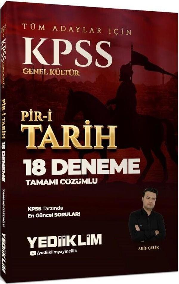 KPSS Genel Kültür Tüm Adaylar İçin Tamamı Çözümlü Piri Tarih 18 Deneme Yediiklim - Yediiklim Yayınları - Image 1