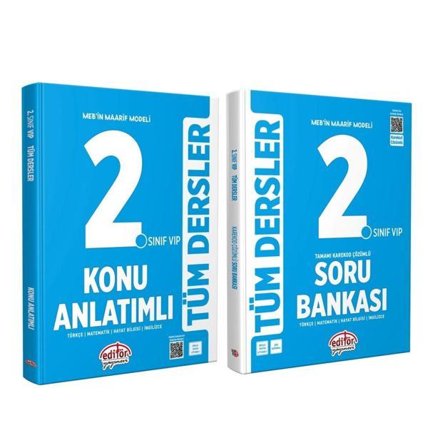 Editör Yayınları 2.Sınıf VİP Tüm Dersler Konu ve Soru Seti 2 Kitap - Editör Yayınevi - Image 1
