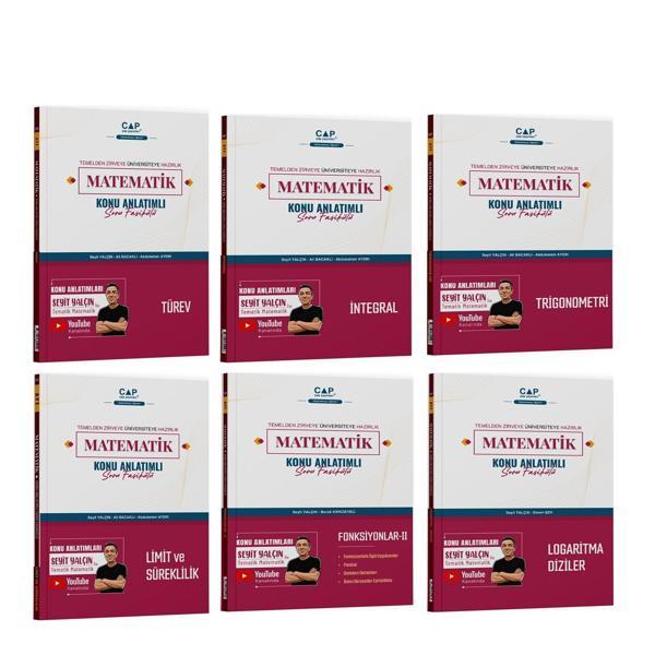 Çap Yayınları İntegral Limit Süreklilik Logaritma Diziler Fonksiyonlar II Türev Trigonometri Seti 6 Kitap - Çap Yayınları - Image 1