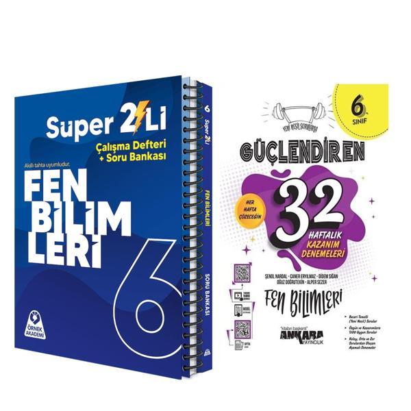 Örnek Akademi 6.Sınıf Süper İkili Fen Bilimleri ve Ankara 32 Haftalık Deneme Seti 2 Kitap - Ankara Yayıncılık - Image 1