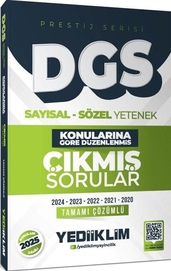 2026 DGS Prestij Serisi Sayısal Sözel Yetenek Konularına Göre Düzenlenmiş Tamamı Çözümlü Çıkmış Sorular Yediiklim - Yediiklim Yayınları - Image 1