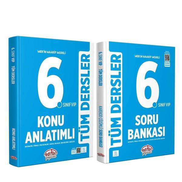 Editör Yayınları 6.Sınıf VİP Tüm Dersler Konu ve Soru Seti 2 Kitap - Editör Yayınevi - Image 1