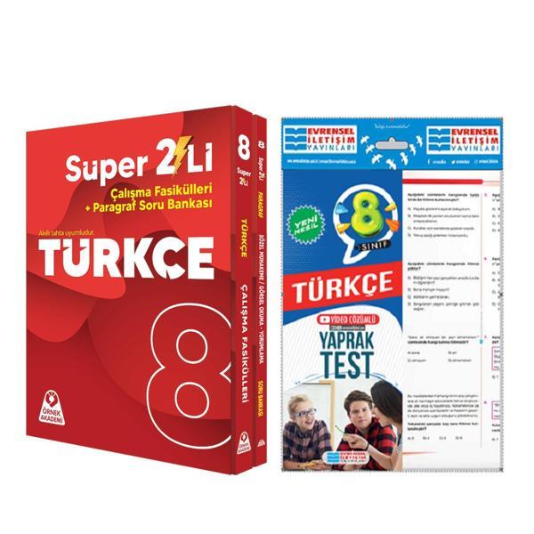 Örnek Akademi 8.Sınıf Türkçe İkili Seti ve Evrensel Yaprak Test Seti 2 Kitap - Örnek Akademi - Image 1