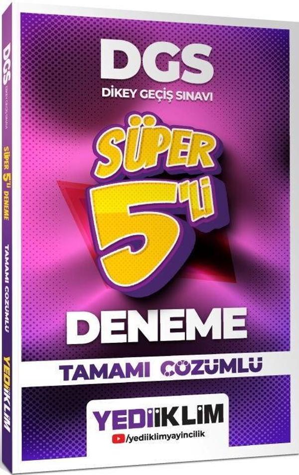 2026 DGS Tamamı Çözümlü Süper 5 li Deneme Yediiklim Yayınları - Yediiklim Yayınları - Image 1