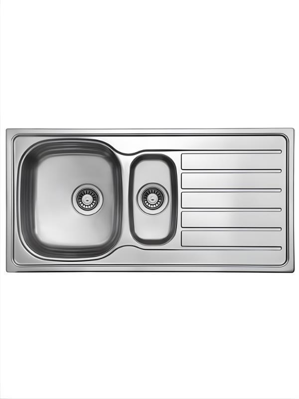 Ukinox Hypnos 100 Sağ Dekorlu Çelik Eviye - Image 1