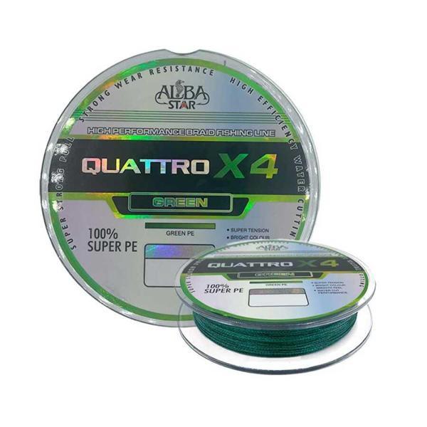 Albastar Quattro 4x İp Misina GREEN-0.18MM - 100M - 12Lİ - Image 1