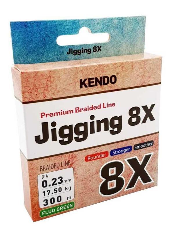 Kendo Jigging 8X Flash 300 mt Örgü İp (FLUO GREEN) 0,20MM-0,20mm - Image 1