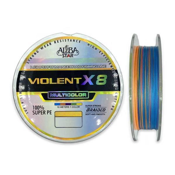 Albastar Violent 8x Pe Olta Misinası MULTICOLOR-0.18MM - 300MT - 18.00KG - Image 1
