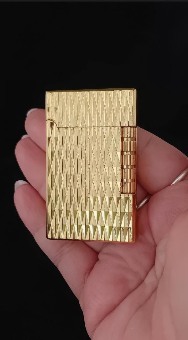 Gold Kaplama Klasik Tetikli Lüks Hediyelik Çakmak - Image 1