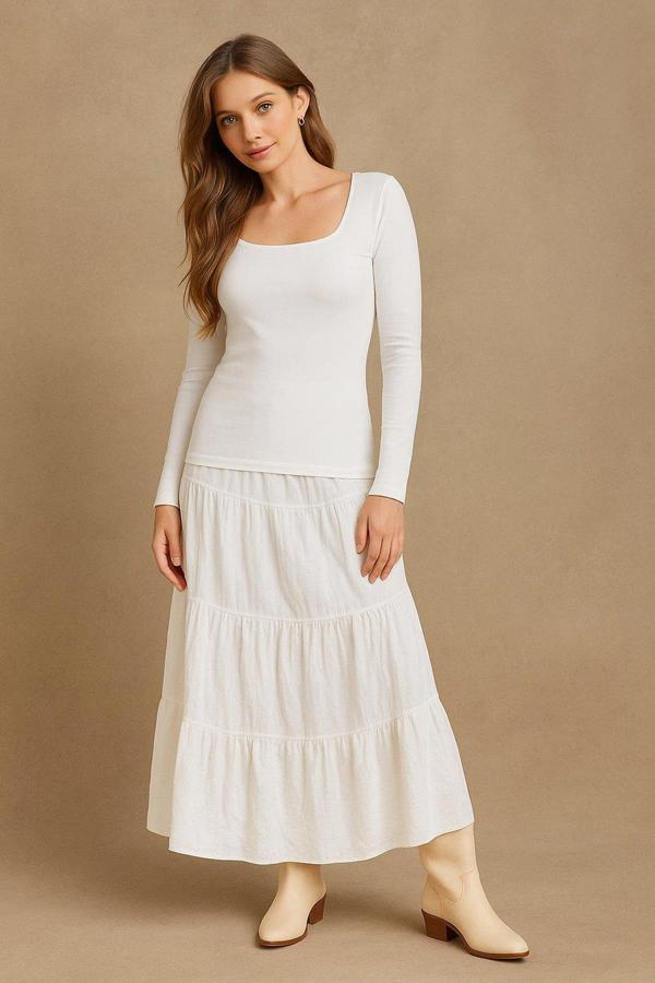 Fashion Friends Kadın Kare Yaka Bluz 25K0019K1 - Image 1