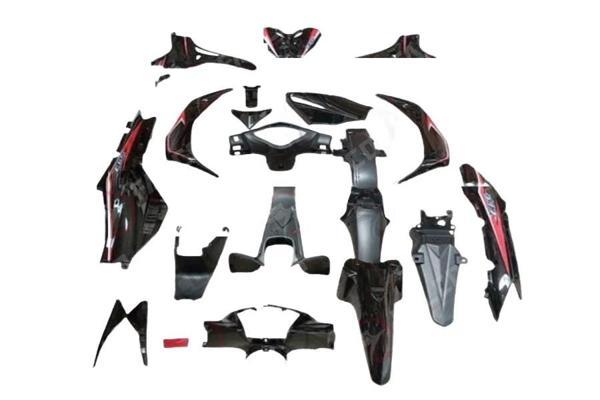 Kuba Ege Kaporta Seti (Farsız Stopsuz)  Sıyah - Image 1